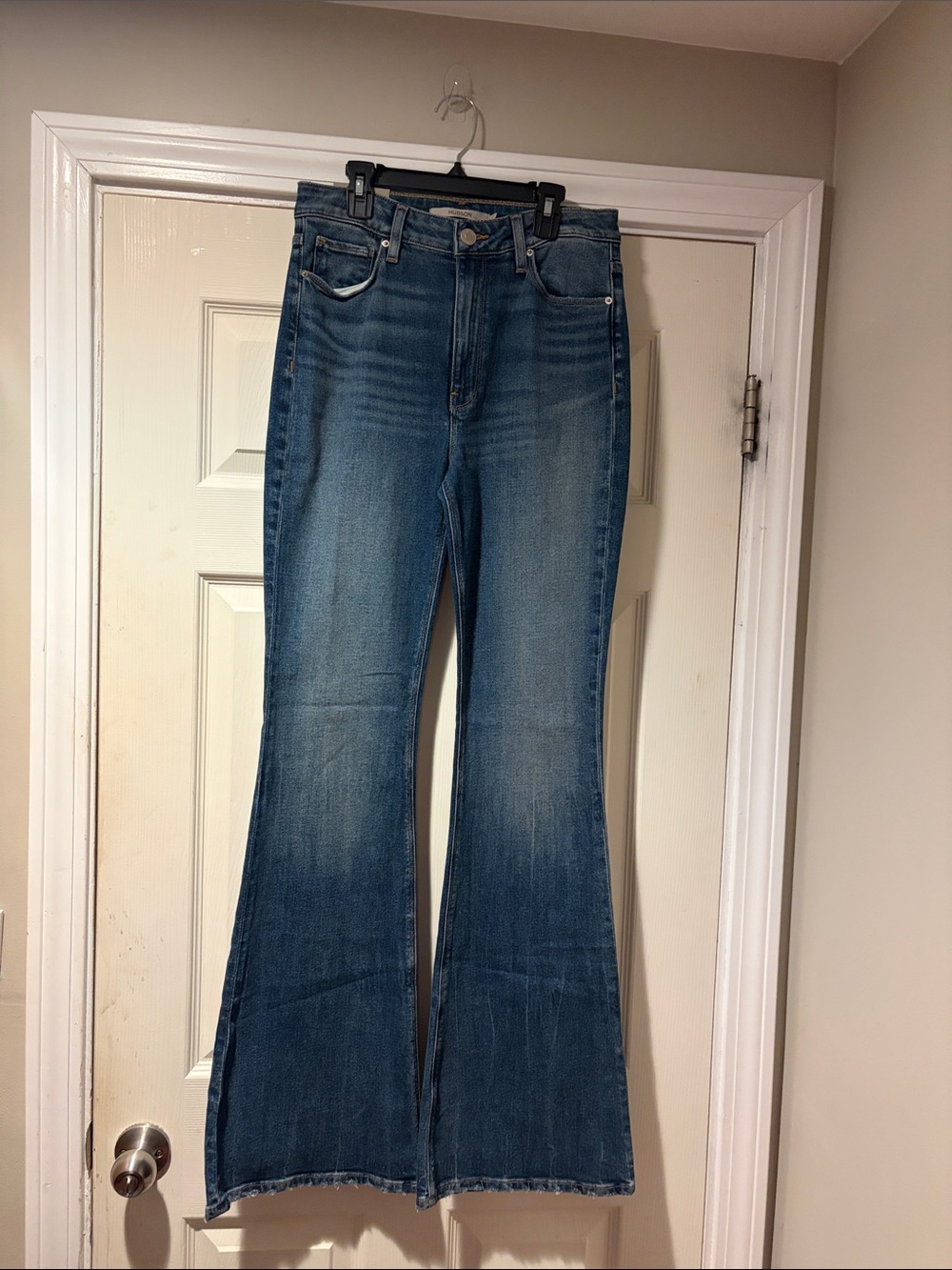 Hudson Jeans Holly Women's Flare Wide-Leg Jeans in Blue 28